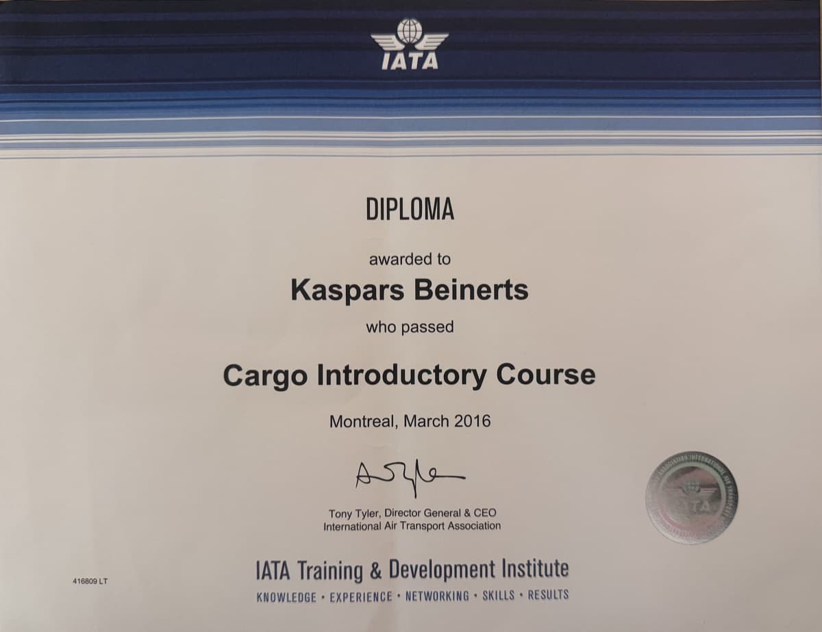 IATA Cargo Introductory Course - about.teamCerts.iata.name