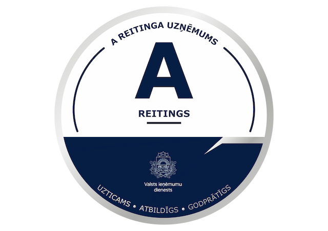A-Rated Company badge — State Revenue Service of Latvia